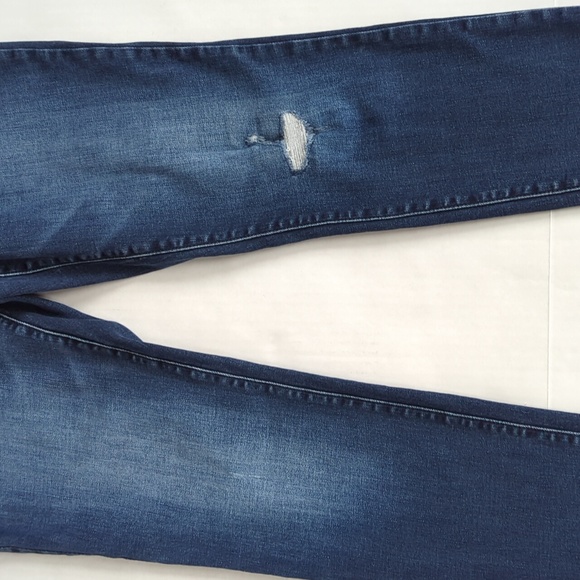 Chico's Distressed Whiskering Skinny Jeans 4R Blue - Picture 11 of 16